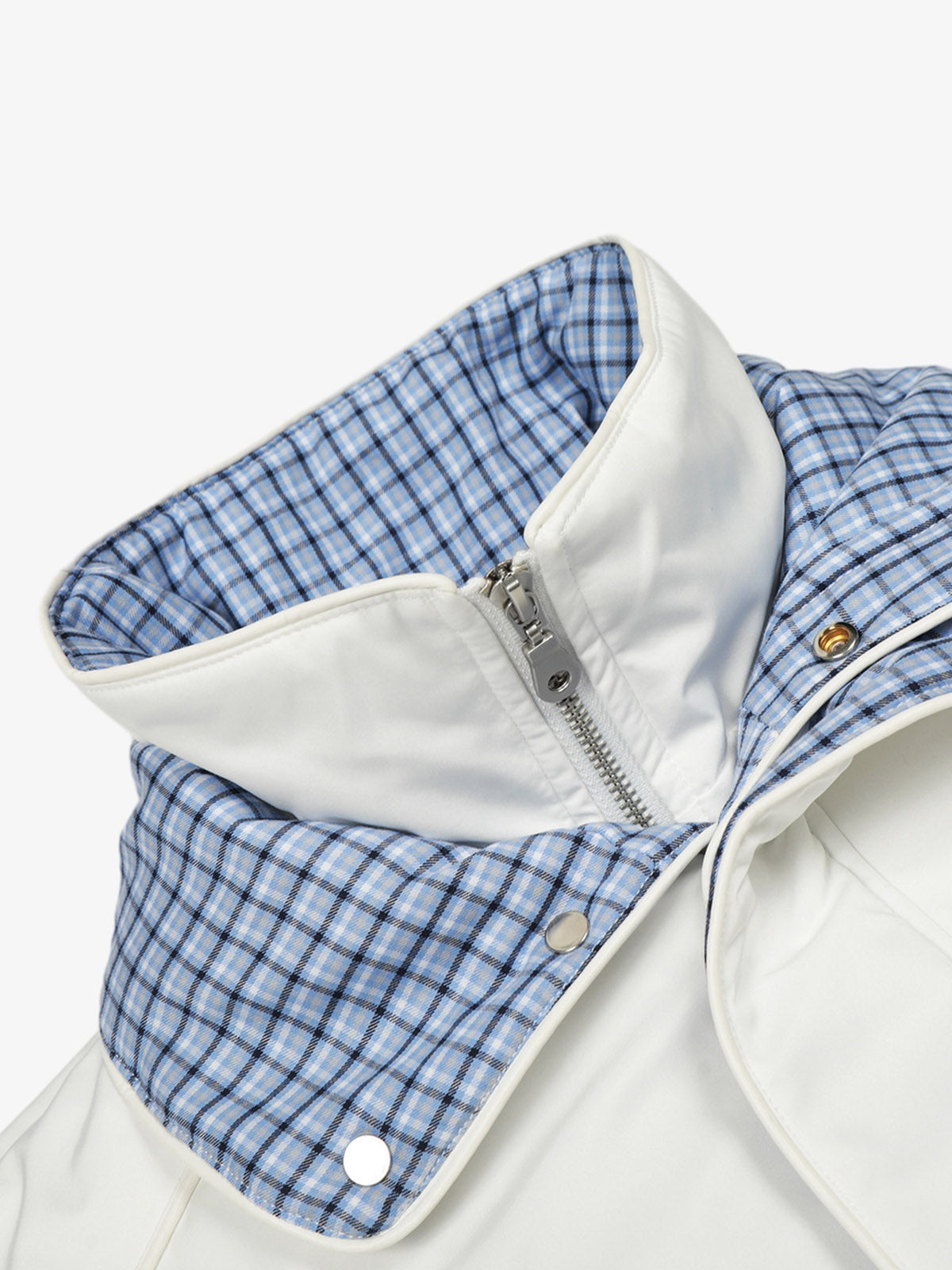 Plaid Collar Quilted Retro Jacket