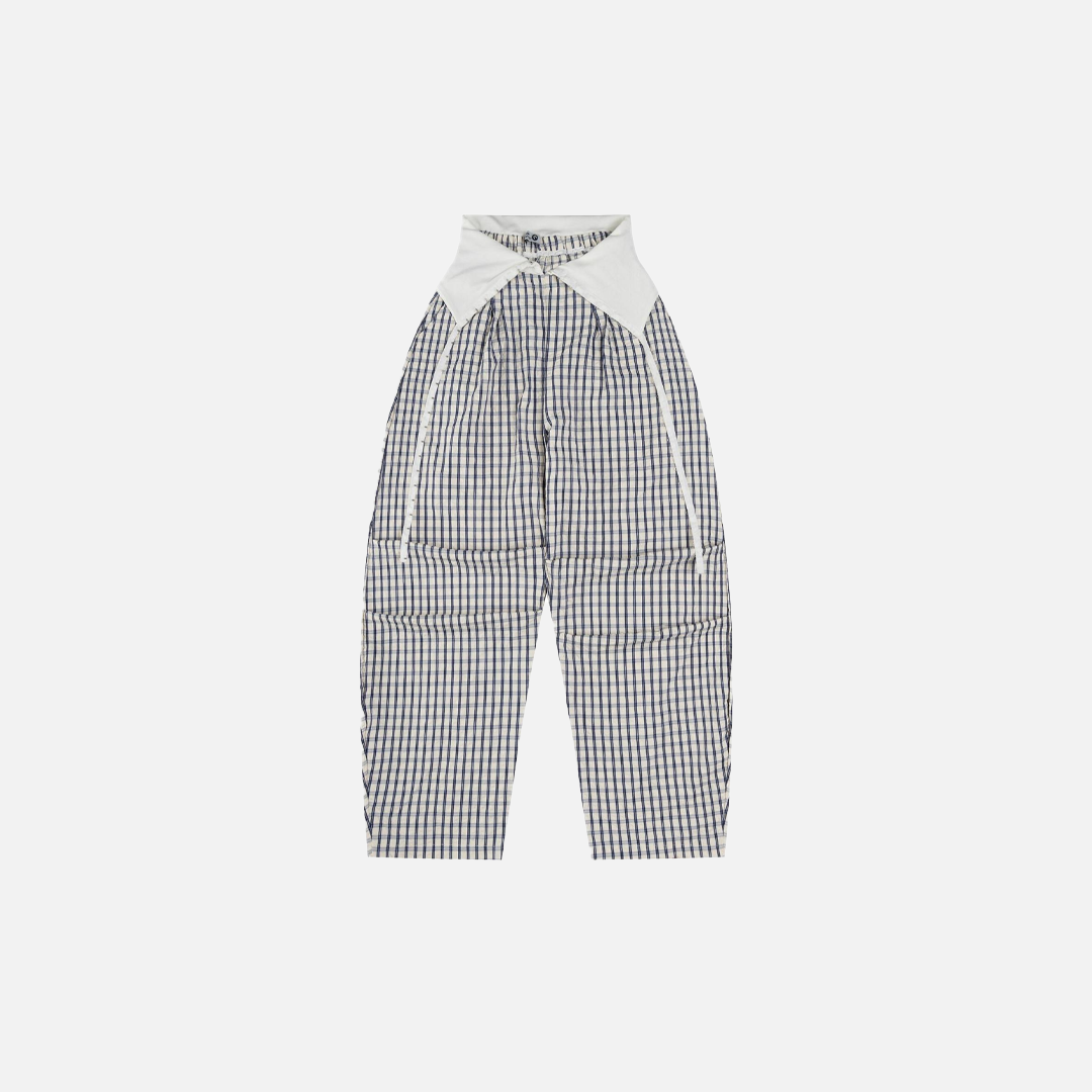 Y2K Wide Leg Ekose Pantolon, önden görünüm — Navra Wear