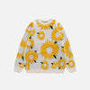 Ayçiçeği Nakışlı Örgü Kazak