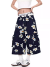 Daisy Print Workwear Shorts