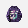 Oversize Hip Hop Harf Baskılı Sweatshirt