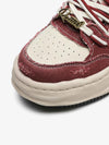 Nakış Yazılı Eskitme Denim Platform Sneaker