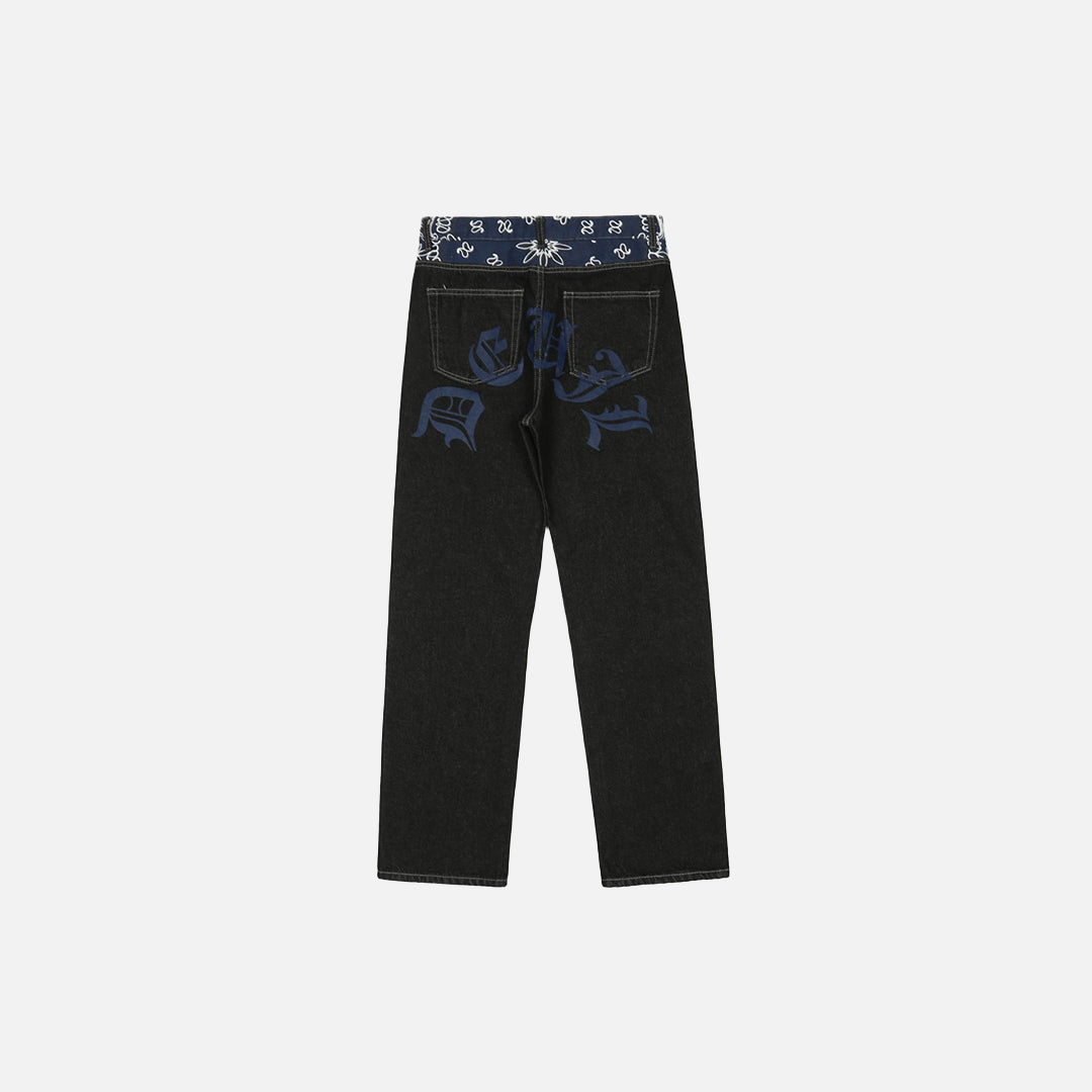 Bol Kesim Jean Pantolon, model üzerinde — Navra Wear