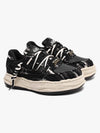Nakış Yazılı Eskitme Denim Platform Sneaker