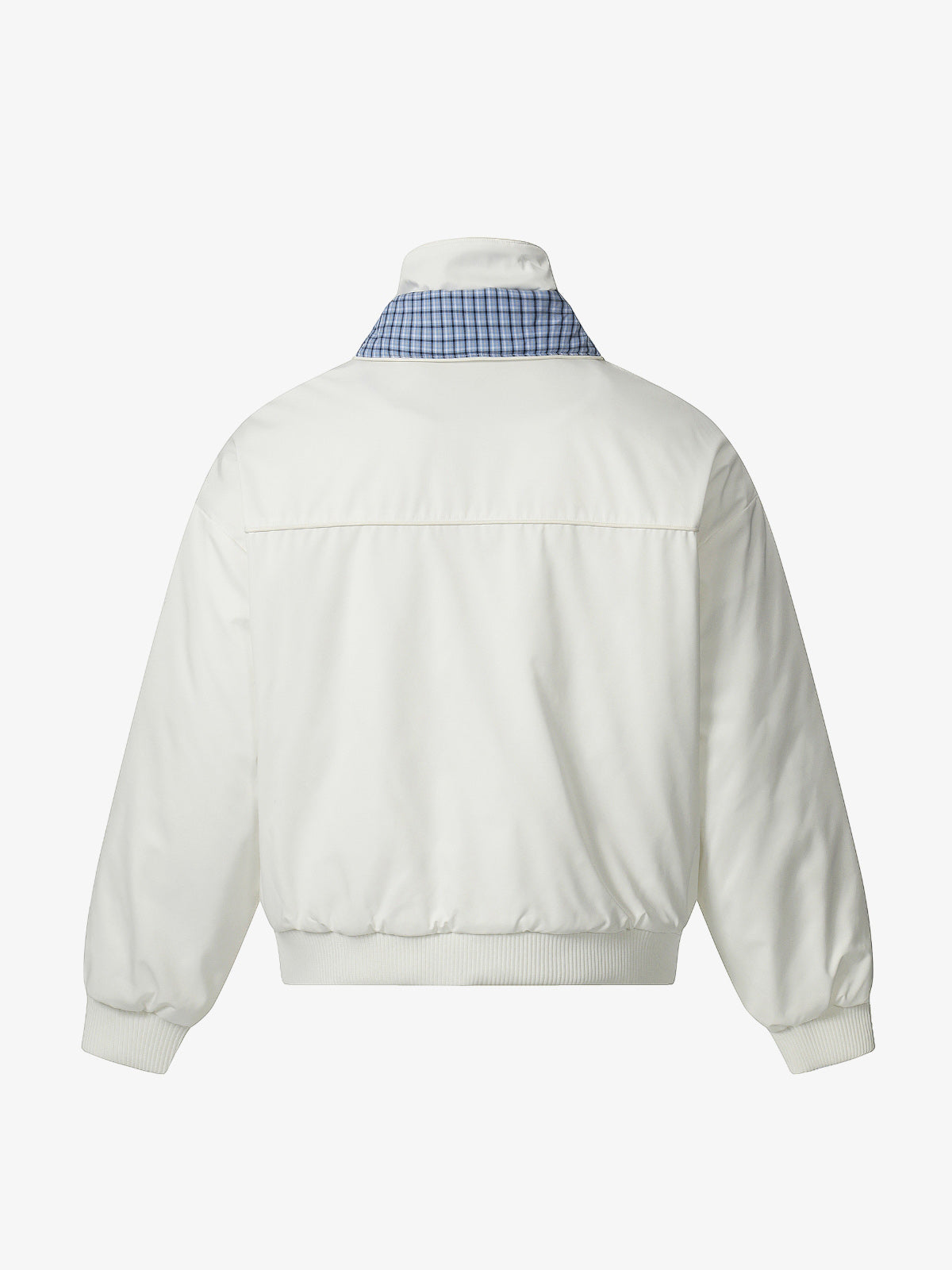 Plaid Collar Quilted Retro Jacket