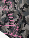 Camouflage Pink Patterned Barrel-Leg Joggers