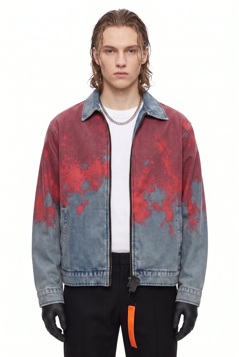 Degrade Efektli Denim Ceket