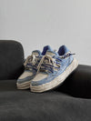 Nakış Yazılı Eskitme Denim Platform Sneaker