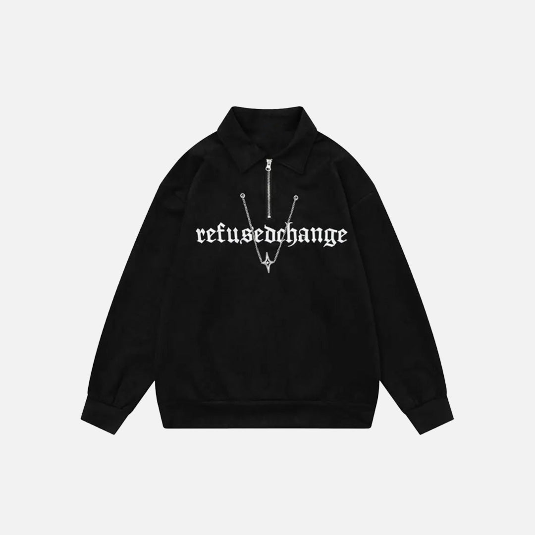 Bol Kesim Y2K Harf Baskılı Sweatshirt