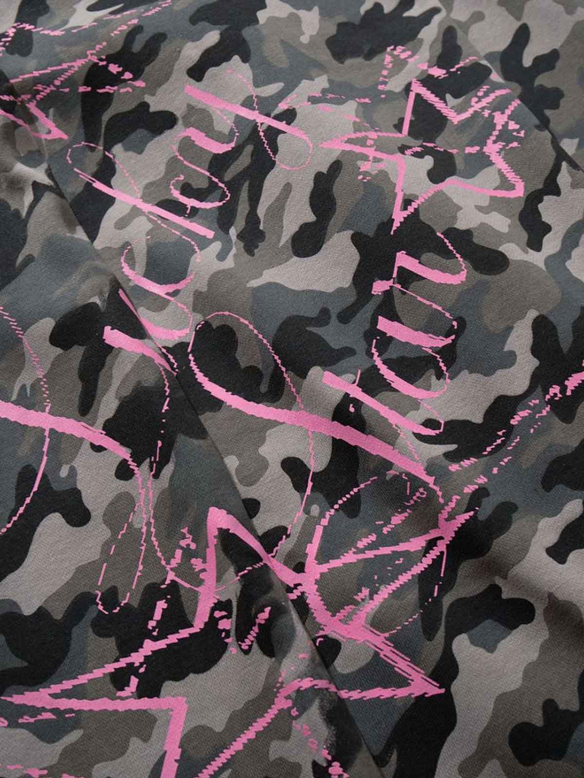 Camouflage Pink Patterned Barrel-Leg Joggers
