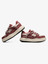 Nakış Yazılı Eskitme Denim Platform Sneaker