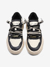 Nakış Yazılı Eskitme Denim Platform Sneaker