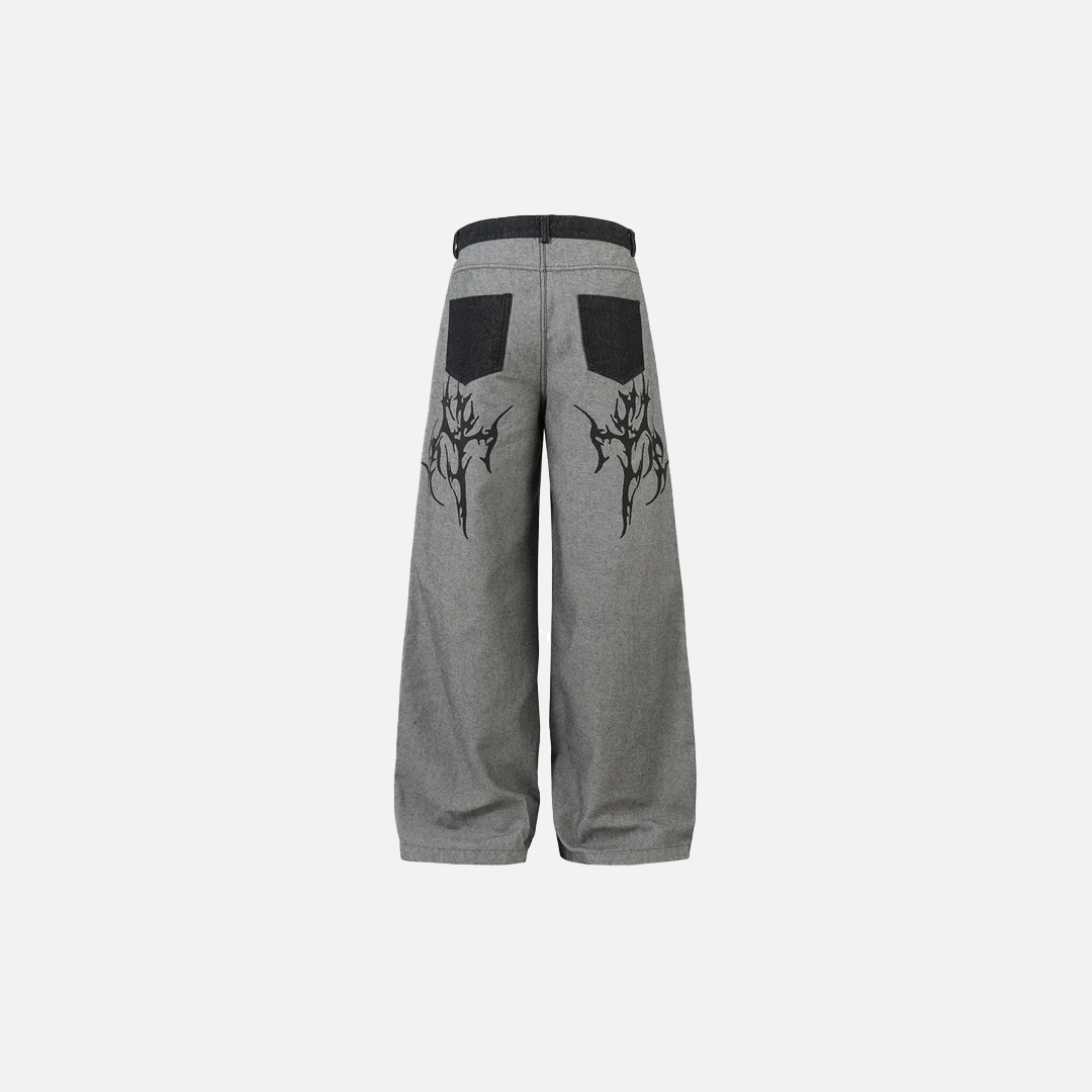Tribal Baskılı Balon Paça Pantolon