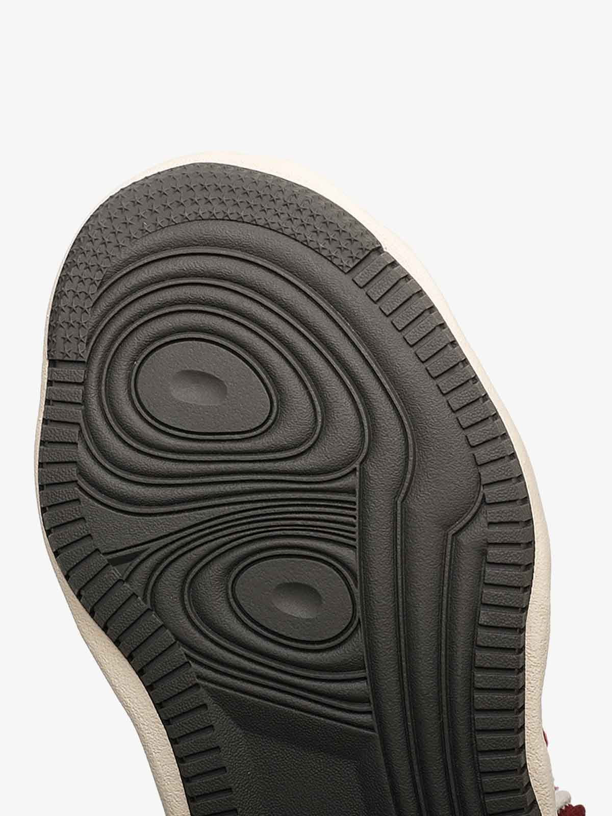 Nakış Yazılı Eskitme Denim Platform Sneaker