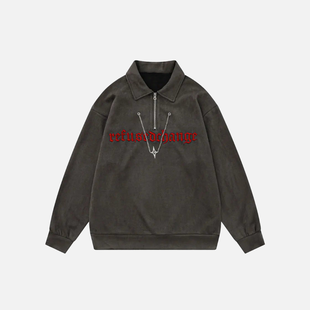 Bol Kesim Y2K Harf Baskılı Sweatshirt