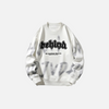 Harf Baskılı Bisiklet Yaka Bol Kesim Sweatshirt