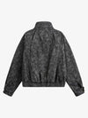 Camouflage Print Mock Neck Modern Jacket
