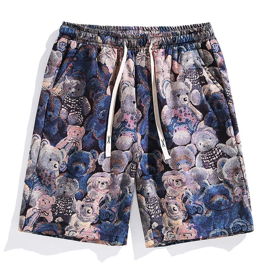 Ayıcık Desenli Unisex Şort