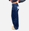 ıldız Patch Detaylı Geniş Paça Kot Pantolon