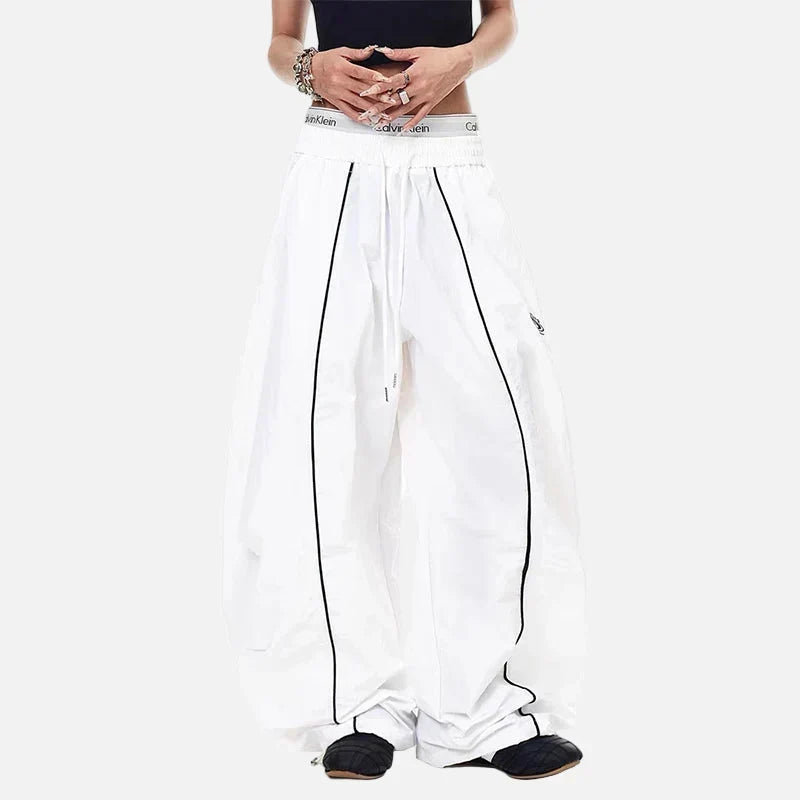 Y2K Bol Kesim Gotik Baskılı Jogger, önden görünüm — Navra Wear