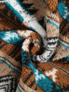 Erkek Aztek Desenli Polar Sweatshirt