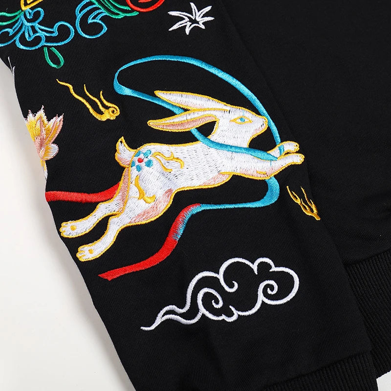 Oversize Çin Nakışlı Sweatshirt