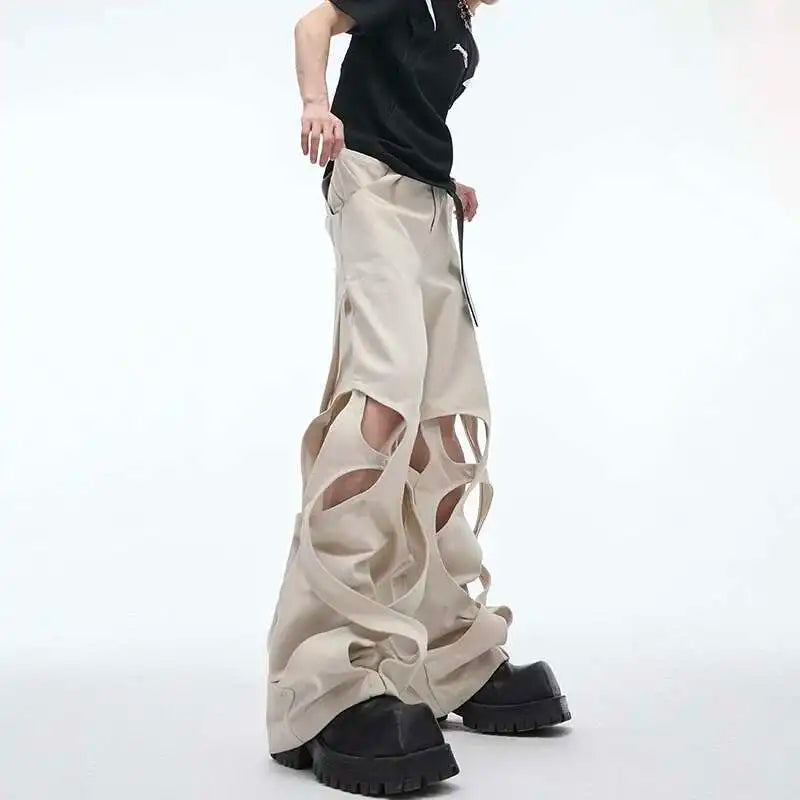 Wide Leg Günlük Pantolon, yan görünüm — Navra Wear