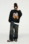 Alevli İskelet Sweatshirt