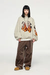 Alevli İskelet Sweatshirt
