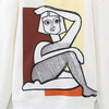 Kışlık Nakışlı Bisiklet Yaka Sweatshirt