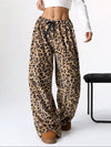 Leopar Desenli Geniş Paça Jogger