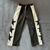 Wide Leg Yıldız Baskılı Jogger, yakın çekim — Navra Wear