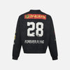 Streetwear Amerikan Retro Baskılı Yarış Sweatshirt