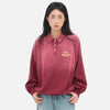 Kırmızı Harf Baskılı Rahat Şık Sweatshirt
