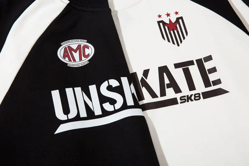 Y2K Vintage Bol Kesim Baskılı Sweatshirt