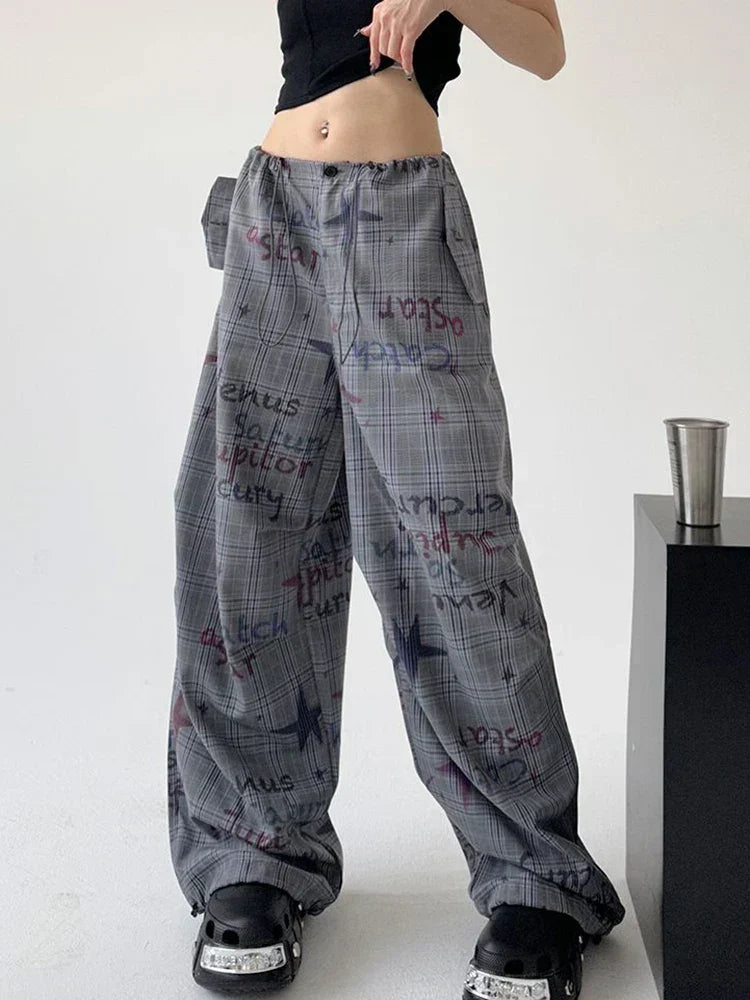 Vintage Wide Leg Jogger, önden görünüm — Navra Wear