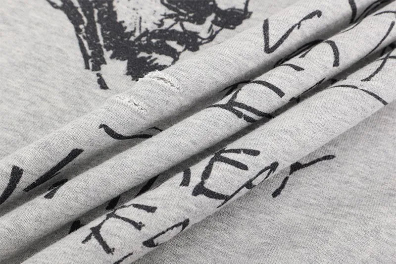 Preppy Hip Hop Oversize Baskılı Sweatshirt