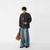 Eskitme Batik Desenli Bisiklet Yaka Sweatshirt