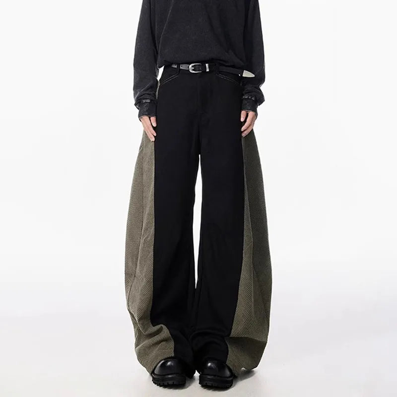 Y2K Wide Leg Pantolon, yakın çekim — Navra Wear