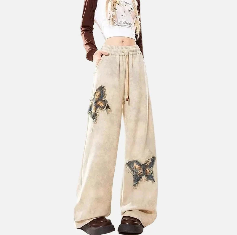 Vintage Kelebek Baskılı Jogger, önden görünüm — Navra Wear