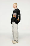 Alevli İskelet Sweatshirt