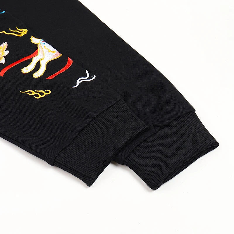 Oversize Çin Nakışlı Sweatshirt