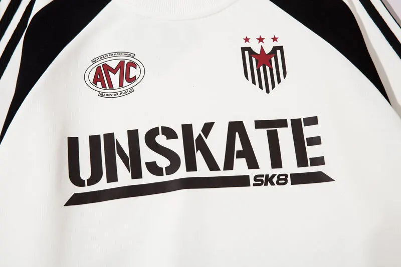 Y2K Vintage Bol Kesim Baskılı Sweatshirt