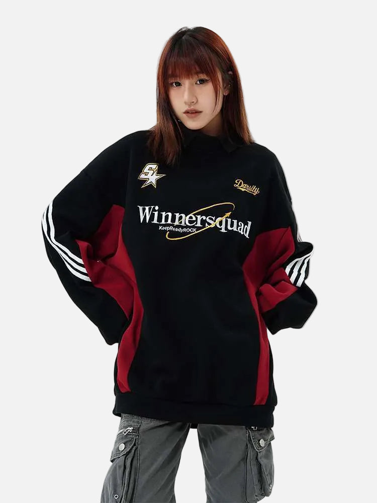 Retro Nakışlı Sweatshirt