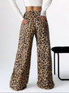 Leopar Desenli Geniş Paça Jogger