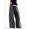 Ekose Patchwork Geniş Paça Jogger