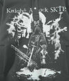 Gotik Baskılı Bol Kesim Kapüşonlu Sweatshirt
