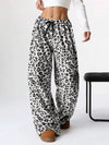 Leopar Desenli Geniş Paça Jogger
