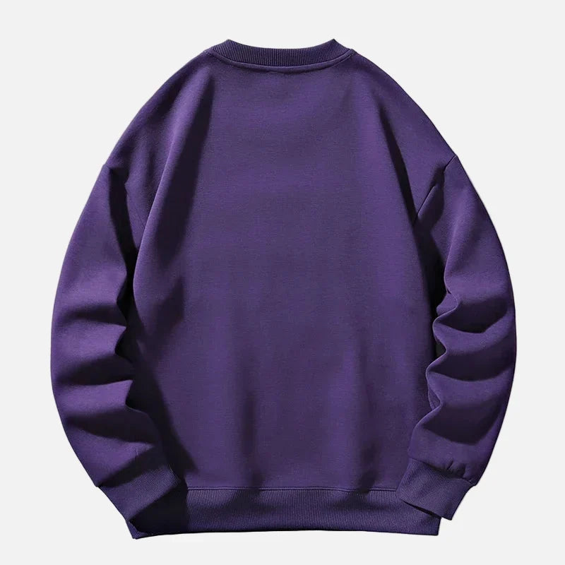 Oversize Hip Hop Harf Baskılı Sweatshirt