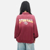 Kırmızı Harf Baskılı Rahat Şık Sweatshirt
